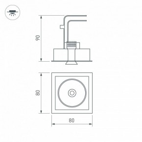 Встраиваемый светильник Arlight CL-SIMPLE-S80x80-9W Day4000 (BK, 45 deg) 026875 в Соликамске - solikamsk.mebel24.online | фото 9