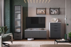 ЗЕФИР Гостиная К2 (белое дерево/черный муар) в Соликамске - solikamsk.mebel24.online | фото 1